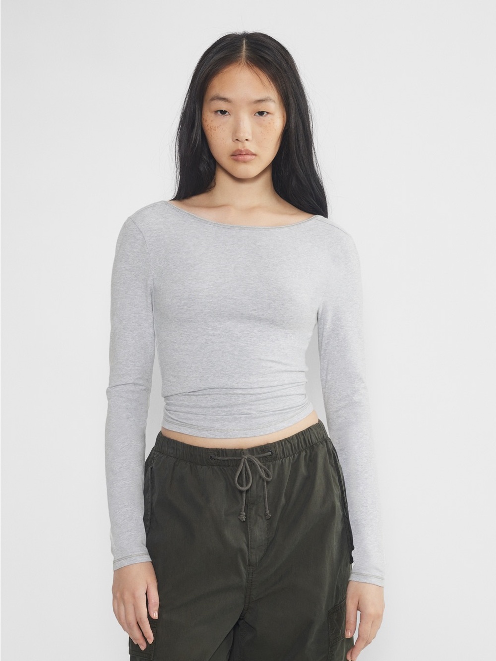 TNA Aritzia chill times longsleeve grey